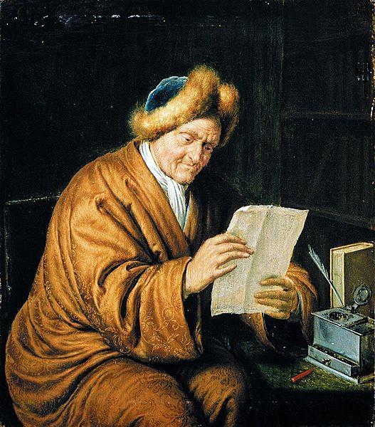 MIERIS, Willem van An Old Man Reading China oil painting art